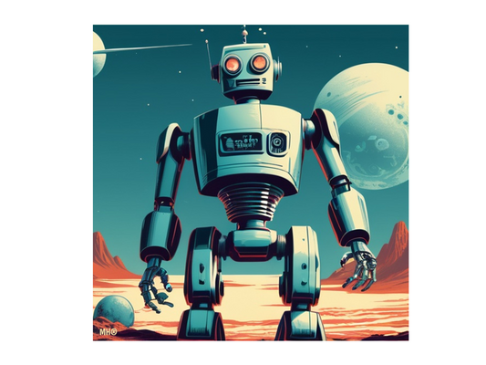 Retro Robot - Kiss-Cut Sticker | Main