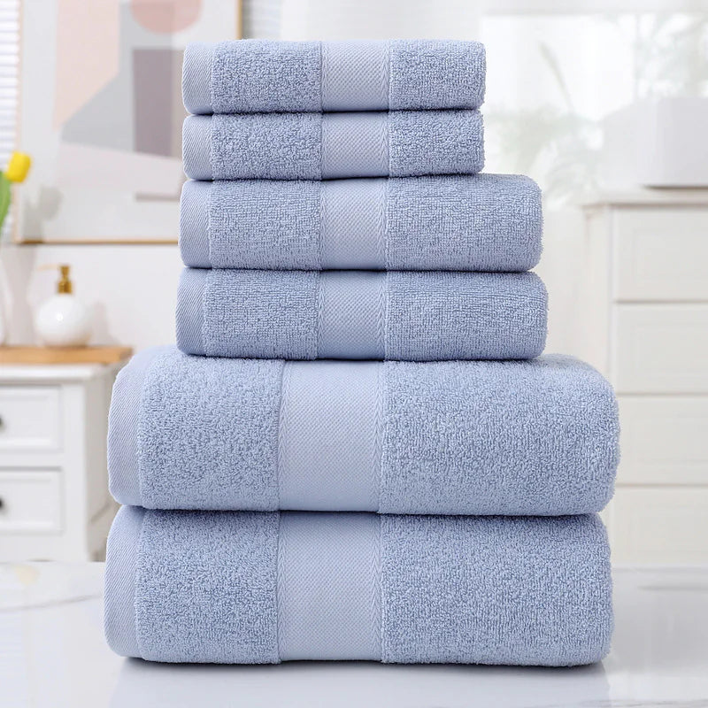 Must Haves - Home Simple Cotton Absorbent Towel Bath Towel 6-Piece Set