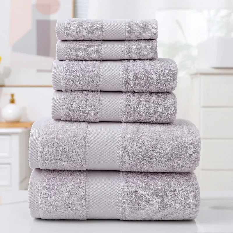 Must Haves - Home Simple Cotton Absorbent Towel Bath Towel 6-Piece Set