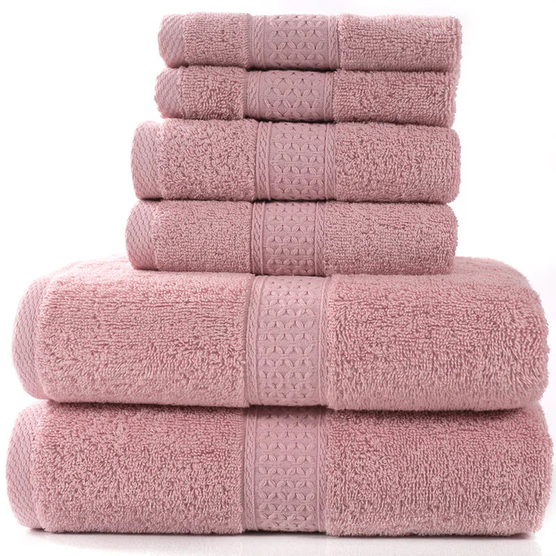 Must Haves - Home Simple Cotton Absorbent Towel Bath Towel 6-Piece Set