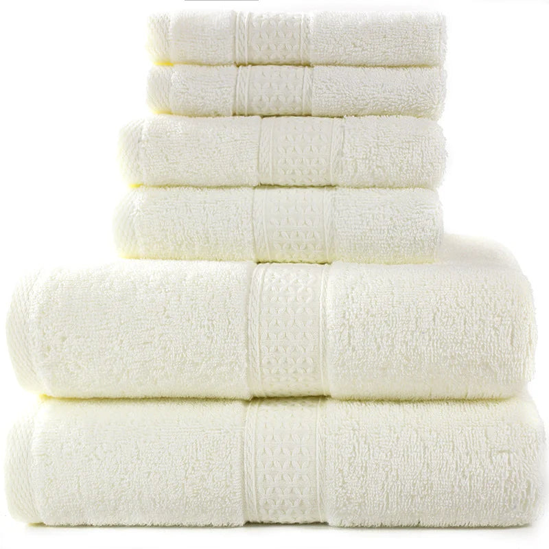 Must Haves - Home Simple Cotton Absorbent Towel Bath Towel 6-Piece Set